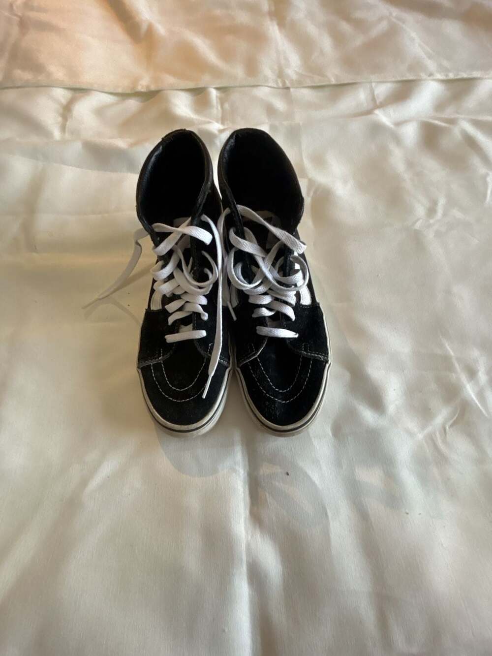 Vans Sk8-Hi High Top Sneakers Black White Size Men's 7.5 Women's 9.0